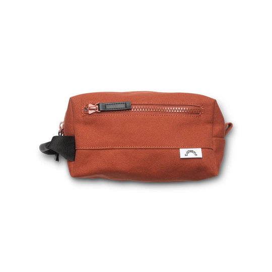 Dopp Kit Canvas Zip Toileteries Bag - Burnt Clay
