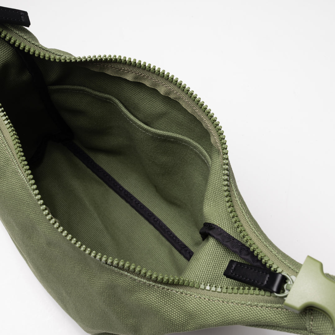 Goodie Bag Canvas Zip Bag - Moss