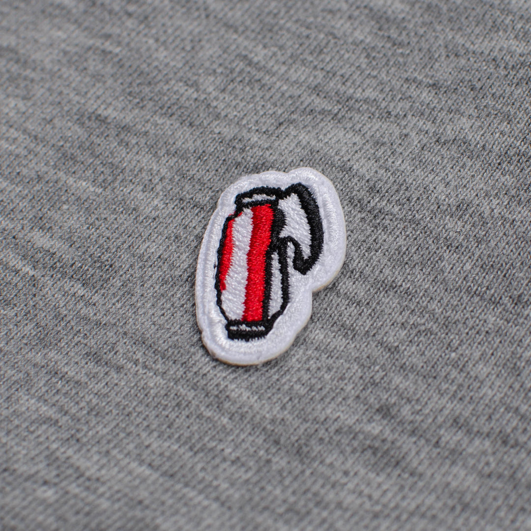 Original Sweatshirt Red Golf Bag Badge - Mid Grey Marl